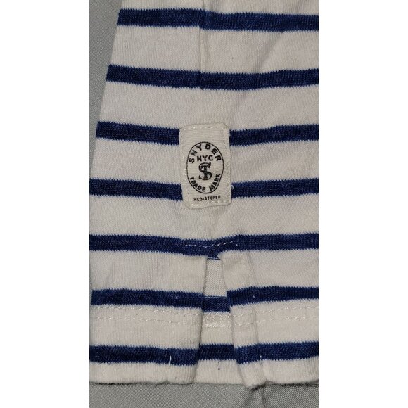 Todd Snyder 100% Cotton Nautical Stripe Long Sleeve Shirt Navy White Men's M - Picture 5 of 6